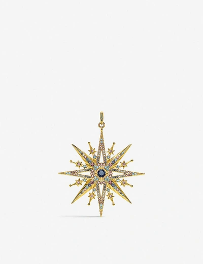 Shop Thomas Sabo Kingdom Of Dreams Royalty Star 18ct Gold-plated Pendant