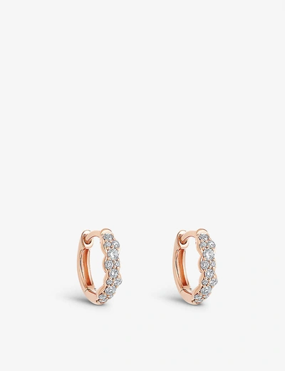 Shop Astley Clarke Womens 14ct Rose Gold Interstellar Mini 14ct Rose-gold And Diamond Hoop Earrings