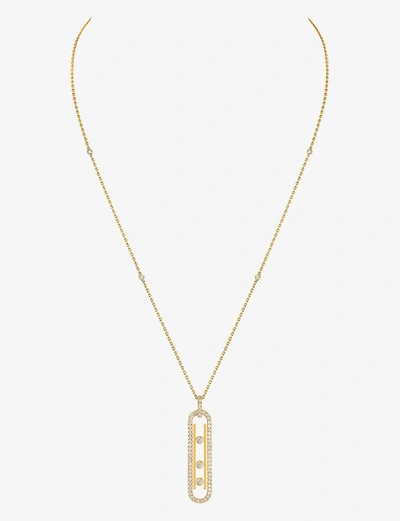 Shop Messika Women's Yellow Gold Move 10th 18ct Yellow-gold And Diamond Necklace