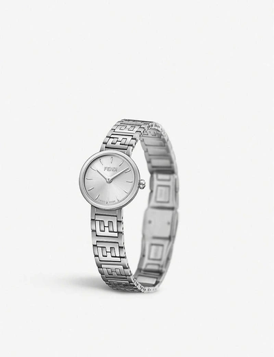 Shop Fendi Timepieces Fow825a17if0qa0 Forever  Stainless Steel And Diamond Watch