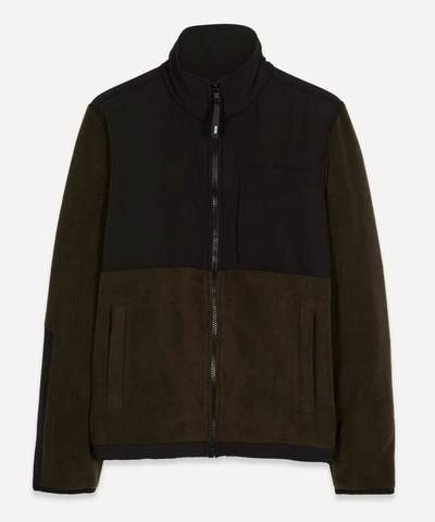 Shop Wood Wood Hannes Dual Fleece Jacket In Dark Green