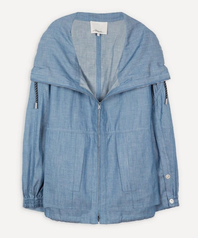 Shop 3.1 Phillip Lim / フィリップ リム Chambray Utility Sports Jacket In Blue