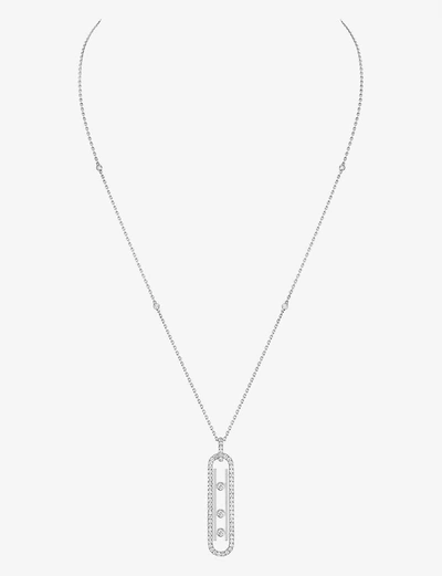 Shop Messika Women's White Gold Move 10th 18ct White-gold And Diamond Necklace