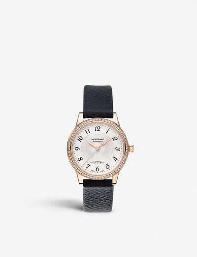 Shop Montblanc 111059 Boheme Rose-gold And Diamond Watch