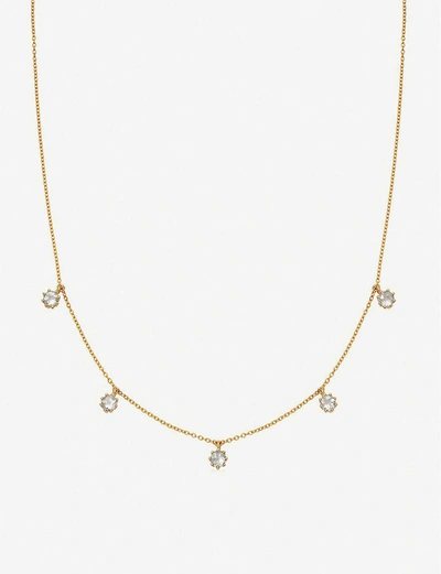 Shop Astley Clarke Mini Linia Moonstone And 18ct Gold-plated Sterling Silver Choker Necklace