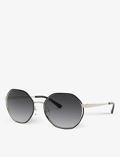 Michael Kors Mk1072 57 Porto Metal Irregular-frame Sunglasses In Gold