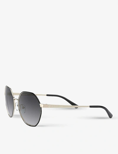 Michael Kors Mk1072 57 Porto Metal Irregular-frame Sunglasses In Gold