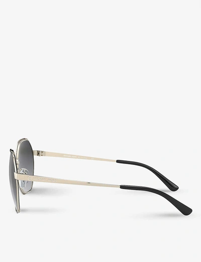 Michael Kors Mk1072 57 Porto Metal Irregular-frame Sunglasses In Gold