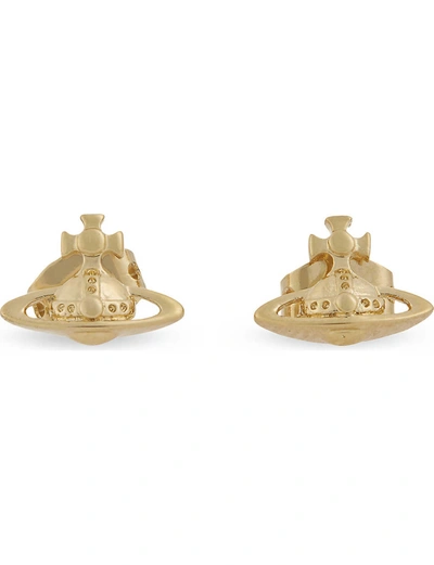 Shop Vivienne Westwood Jewellery Lorelei Silver-toned Brass Stud Earrings In Gold