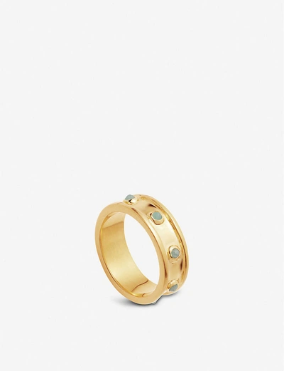 Shop Missoma Calima 18ct Gold-plated Amazonite Ring