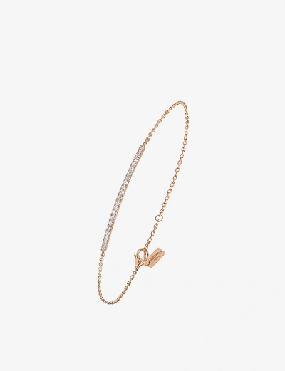 Shop Messika Women's Pink Gold Gatsby 18ct Rose-gold And Diamond Bracelet