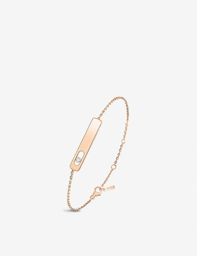 Shop Messika Women's Pink Gold My First 18ct Rose-gold And Diamond Bracelet