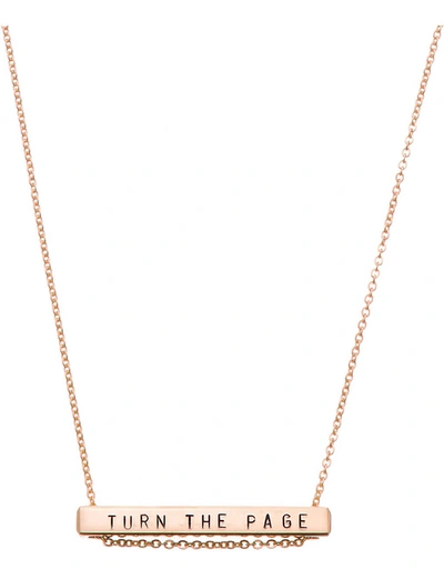 Shop Littlesmith Womens Rose Gold Personalised 13 Characters Rose Gold-plated Horizontal Bar Necklace