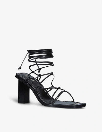 Shop Frame Le Doheny Leather Sandals In Black