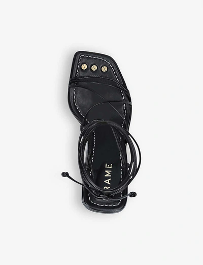 Shop Frame Le Doheny Leather Sandals In Black
