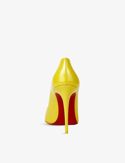 Shop Christian Louboutin Hot Chick 100 Patent/lining Citrus/lin C In Citrus/lin Citrus