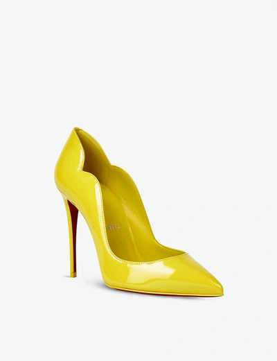 Shop Christian Louboutin Hot Chick 100 Patent/lining Citrus/lin C In Citrus/lin Citrus