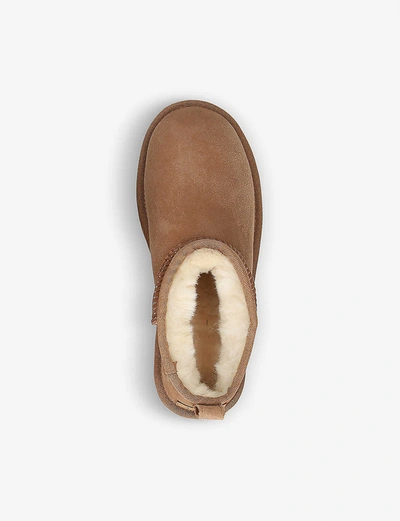 Ugg 10mm Classic Ultra Mini Shearling Boots In Mid Brown
