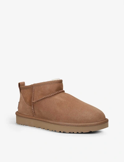 Ugg 10mm Classic Ultra Mini Shearling Boots In Mid Brown
