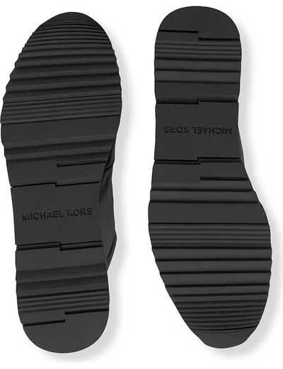 Shop Michael Michael Kors Womens Black Allie Leather Trainers