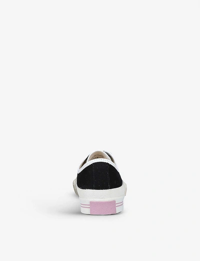 Shop Acne Studios Brady Cotton-twill Trainers In Black