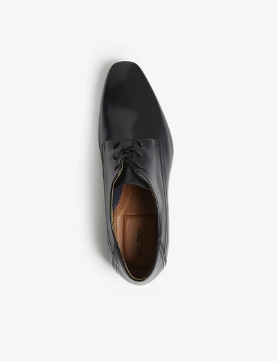 Shop Aldo Mens Black Leather Honnorat Derby Shoes 7