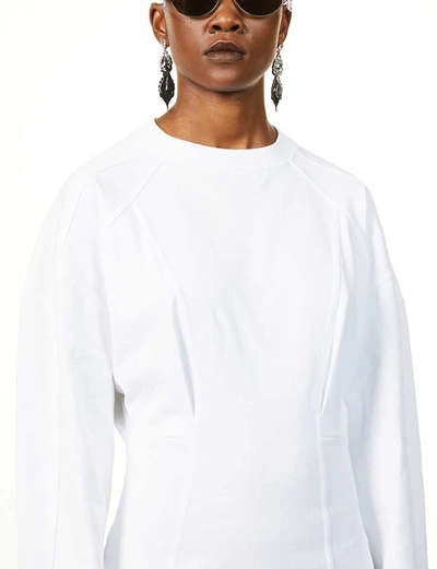 Shop Fenty Oversized Corset Cotton-jersey Dress In Coco+white