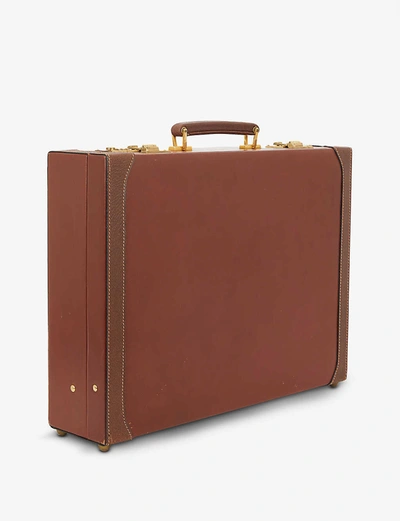 Shop Mark Cross Vintage Leather Briefcase In Broan