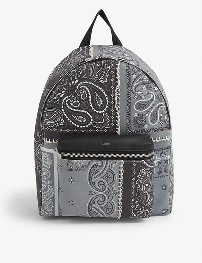 Shop Amiri Bandana-print Canvas Backpack