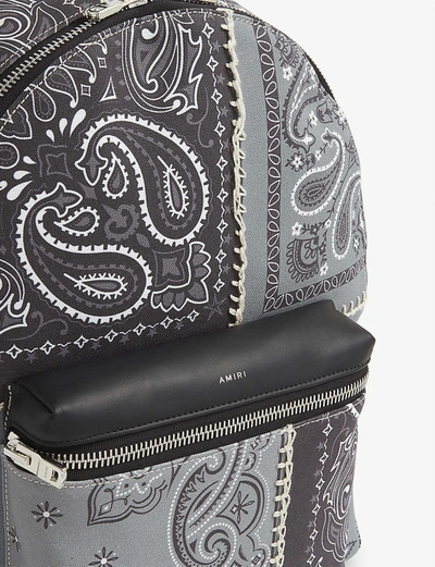 Shop Amiri Bandana-print Canvas Backpack