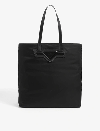 Shop Prada Brand-plaque Large Nylon Tote