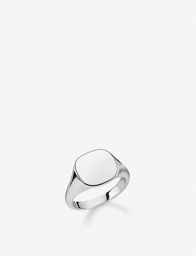 Shop Thomas Sabo Men's Silver Rebel At Heart Sterling-silver Signet Ring In Silver (silver)
