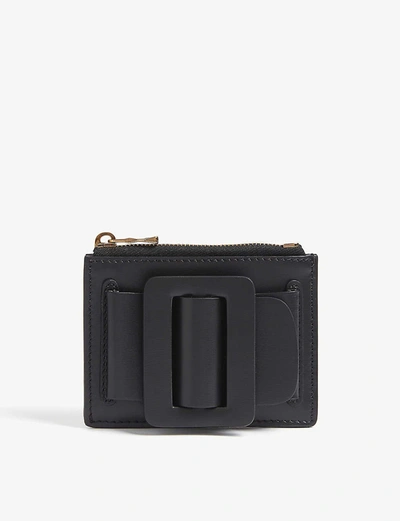 Shop Boyy Buckle Leather Cardholder In Black