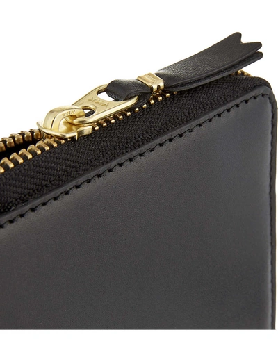 Shop Comme Des Garçons Comme Des Garcons Black Zip-around Leather Wallet