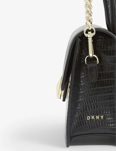 Shop Dkny Jojo Embossed Leather Top Handle Bag