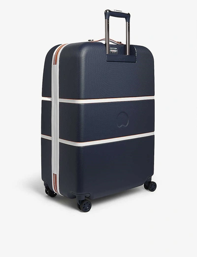 Shop Delsey Chatelet Hard Four-wheel Suitcase 77cm In Navy