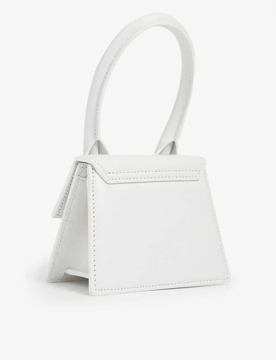 Shop Jacquemus White Le Chiquito Leather Top-handle Bag