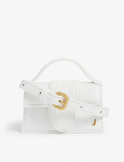 Shop Jacquemus White Le Petit Bambino Mini Leather Top Handle Bag