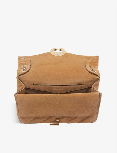 Sandro Yza Quilted Suede Shoulder Bag