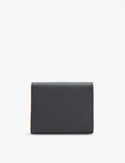 Shop Loewe Women's Black Anagram-embellished Grained-leather Wallet