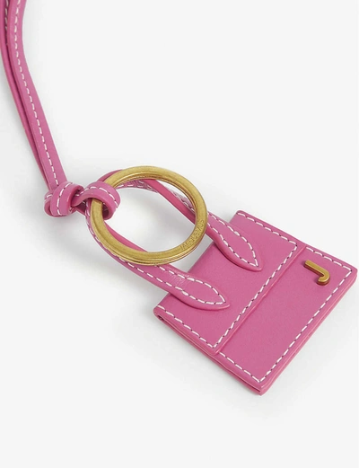 Shop Jacquemus Le Chiquito Leather Keyring In Pink