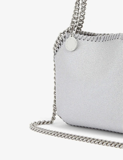 Shop Stella Mccartney Falabella Glitter Mini Cotton-blend Shoulder Bag