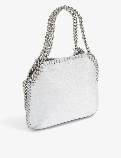 Shop Stella Mccartney Falabella Glitter Mini Cotton-blend Shoulder Bag