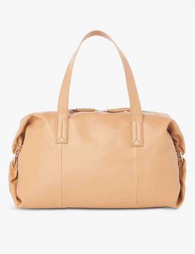 Shop Dune Deightons Leather Holdall In Camel-leather