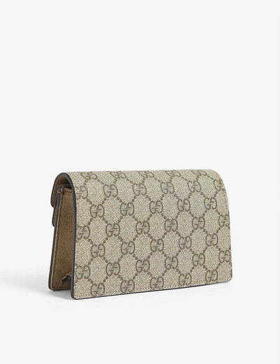 Shop Gucci Gg Supreme Dionysus Super Mini Shoulder Bag In Beige