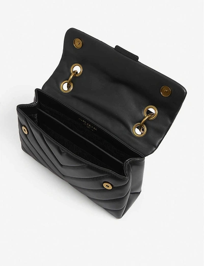 Shop Kurt Geiger Kensington Leather Shoulder Bag In Stud Black