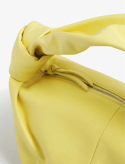 Shop Bottega Veneta Mini Leather Top-handle Bag In Sherbert/sherbert-silver