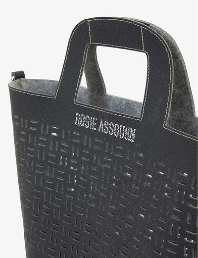 Shop Rosie Assoulin X Hyundai Re: Style Upcycled Branded Woven Tote Bag In Black