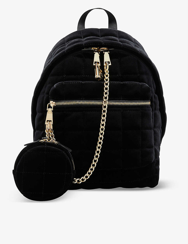 Sandro Jullian Quilted Velvet Backpack In Black | ModeSens