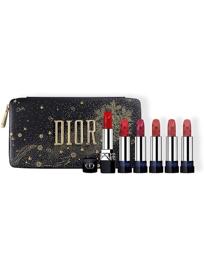 Shop Dior Rouge  Golden Nights Refillable Lipstick Set
